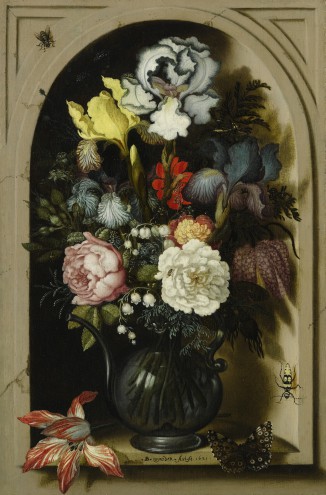 Balthasar van der Ast, Kan met bloemen in een nis, 1621, privécollectie.
