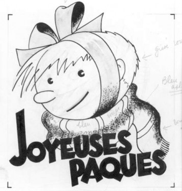 Hergé, covertekening voor Le Petit Vingtième, nummer 15, 13 april 1933. Foto: Zwiggelaar Auctions.