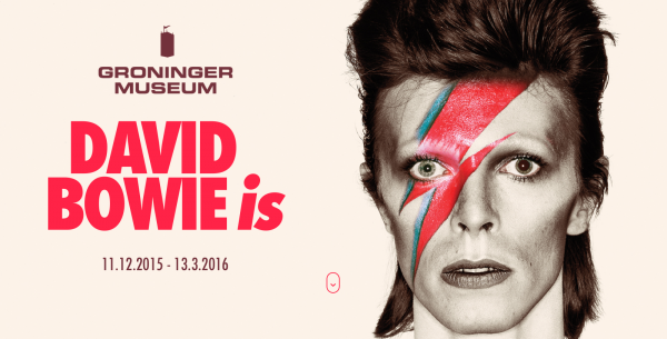 Screenshot website David Bowie is.