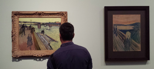 Left: Vincent van Gogh. The Bridge at Trinquetaille, 1888. Private collection. Right: Edvard Munch. The Scream, 1893. Munch Museum, Oslo. Photo: Evert-Jan Pol.