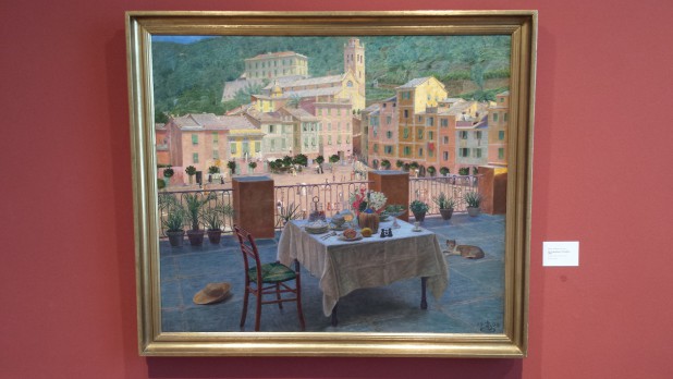 Kristian Zahrtmann (1843-1917), Mijn lunchtafel in Portofino, Italië, 1900, collectie Ribe Kunstmuseum. Foto: Evert-Jan Pol.