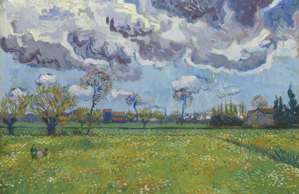 Vincent van Gogh (1853-1890), Paysage sous un ciel mouvementé, april 1889. Foto: Sotheby's.