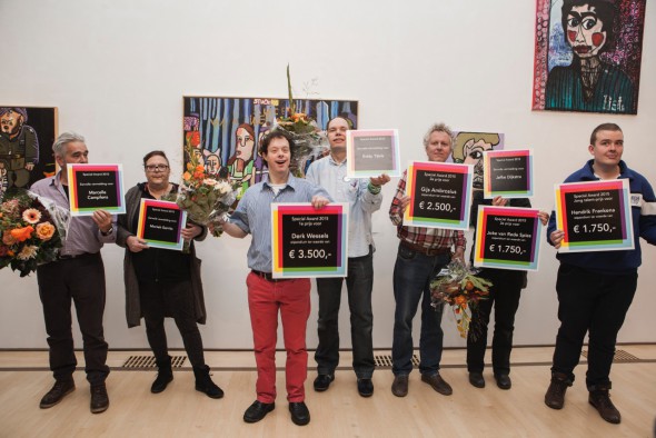De prijswinnaars in Museum Jan van der Togt.
