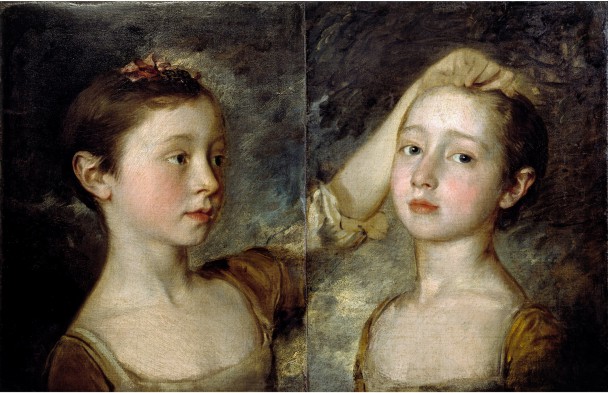 Thomas Gainsborough, The artist's two daughters, ca 1758, V&A.