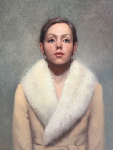 Kathryn Engberg, Zelfportret als 21-jarige, olieverf op paneel, 2015.
