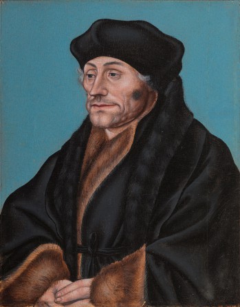 Lucas Cranach (I) Portret van Desiderius Erasmus. Museum Boijmans Van Beuningen, Rotterdam. Bruikleen Erasmusstichting. Foto: Studio Tromp.
