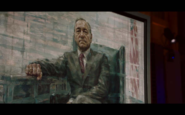 Detail uit het portret, in een fragment uit de video van Netflix.