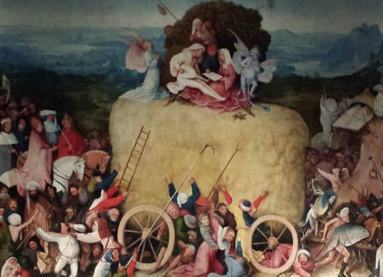 Jheronimus Bosch, Hooiwagentriptiek (detail), 1510-16, Museo Nacional del Prado. Foto: Evert-Jan Pol.