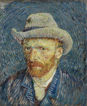 Vincent van Gogh, Zelfportret met grijze vilthoed, 1887, collectie Van Gogh Museum, Amsterdam.