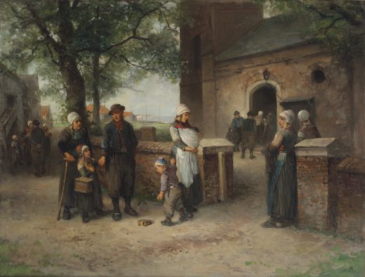 Mari ten Kate (1831-1910), Zondagmorgen in Monnickendam, Zuiderzeemuseum, Enkhuizen.